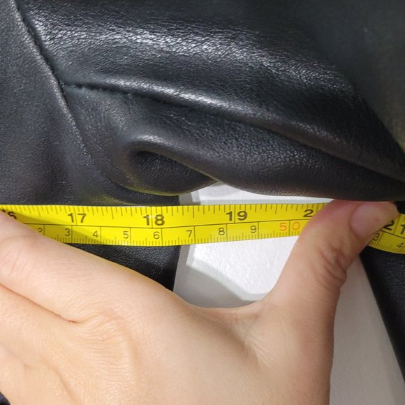 Oscar Leopold Leather Jacket Full Zip Black Lined Zip Pockets Vintage Size Small - Picture 15 of 16